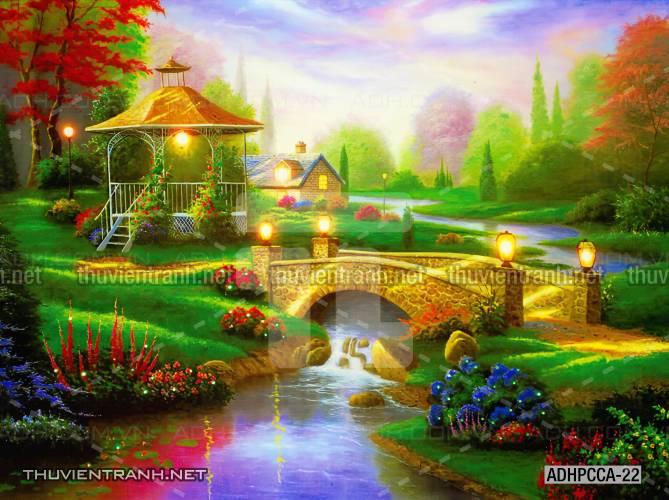  Phong cảnh Châu âu, Tranh vẽ Phong Cảnh Châu Âu - Tranh tường chất lượng cao