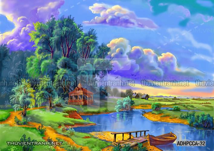  Phong cảnh Châu âu, Tranh vẽ Phong Cảnh Châu Âu - Tranh tường chất lượng cao