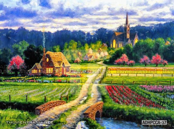  Phong cảnh Châu âu, Tranh vẽ Phong Cảnh Châu Âu - Tranh tường chất lượng cao