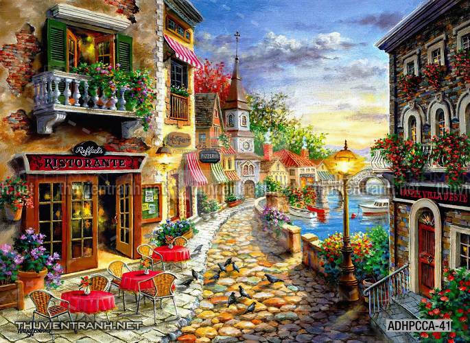  Phong cảnh Châu âu, Tranh vẽ Phong Cảnh Châu Âu - Tranh tường chất lượng cao