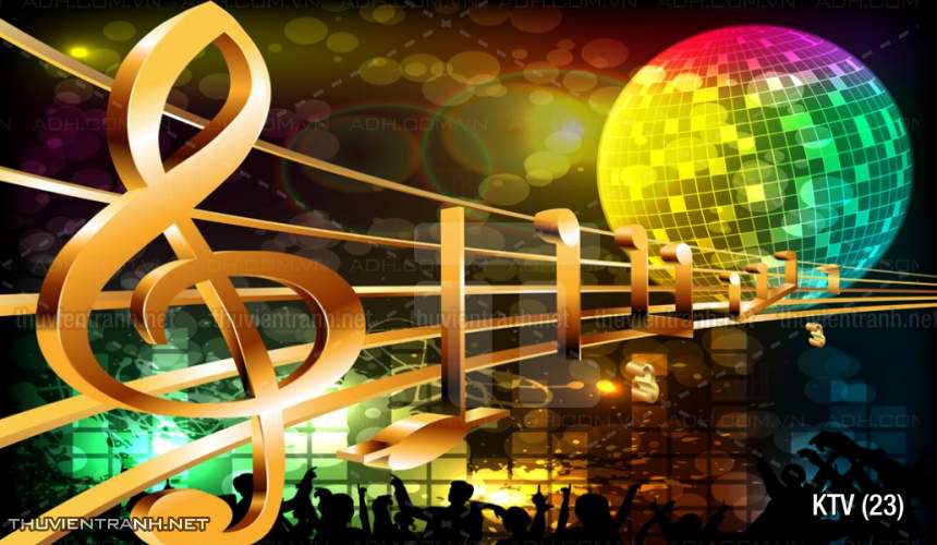 Tranh dán tường quán Karaoke - Tranh tường chất lượng cao