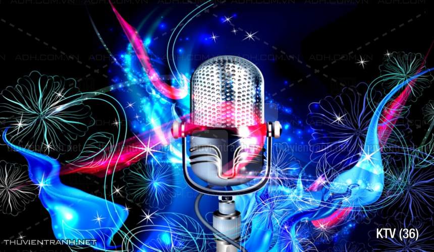 Tranh dán tường quán Karaoke - Tranh tường chất lượng cao