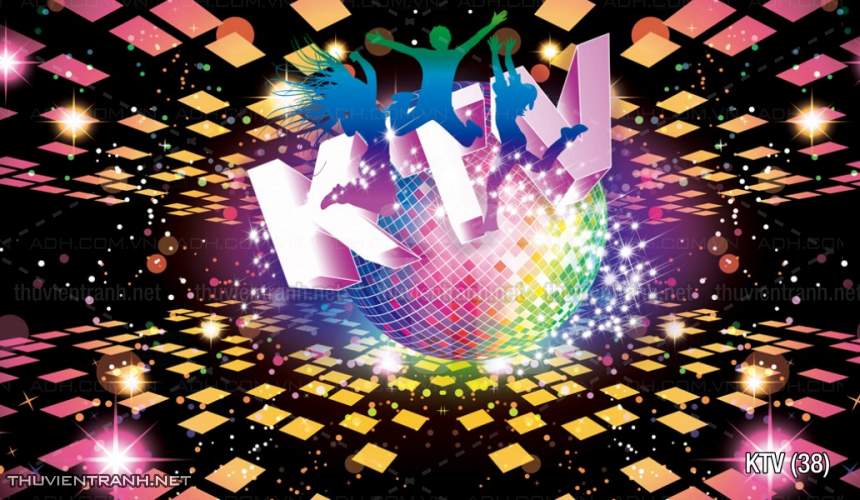 Tranh dán tường quán Karaoke - Tranh tường chất lượng cao