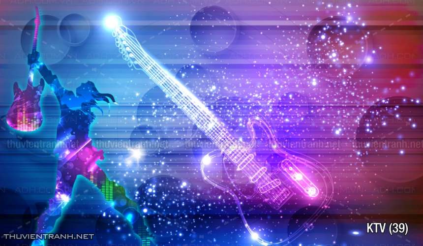 Tranh dán tường quán Karaoke - Tranh tường chất lượng cao