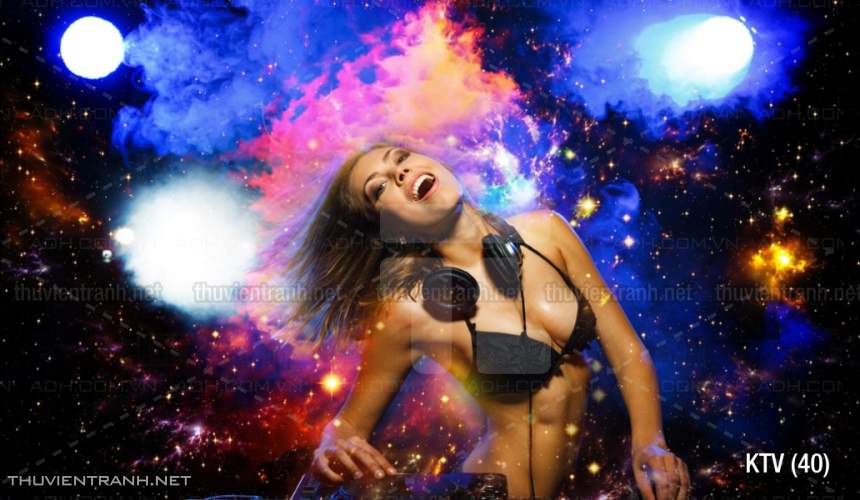 Tranh dán tường quán Karaoke - Tranh tường chất lượng cao