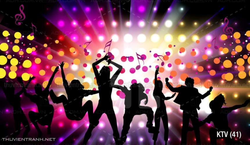 Tranh dán tường quán Karaoke - Tranh tường chất lượng cao