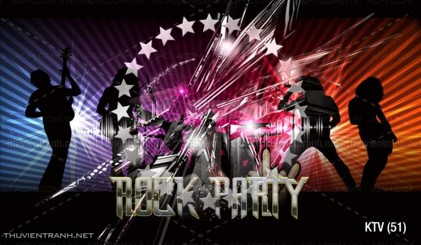 Tranh dán tường quán Karaoke - Tranh tường chất lượng cao