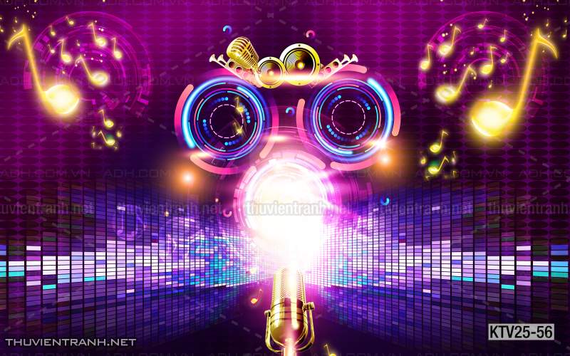 Tranh dán tường quán Karaoke - Tranh tường chất lượng cao