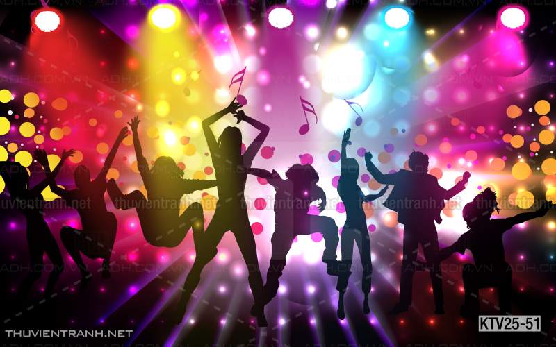 Tranh dán tường quán Karaoke - Tranh tường chất lượng cao