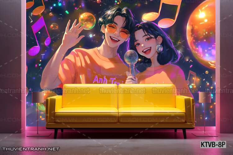  Tranh dán tường quán Karaoke,  tranh dán tường MUSIC BOX - Tranh tường chất lượng cao