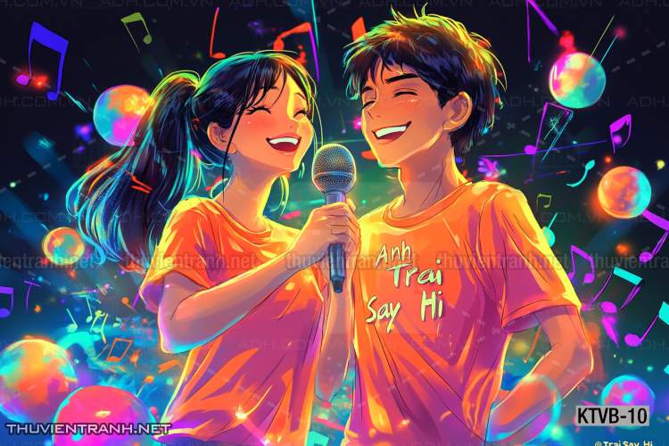  Tranh dán tường quán Karaoke,  tranh dán tường MUSIC BOX - Tranh tường chất lượng cao