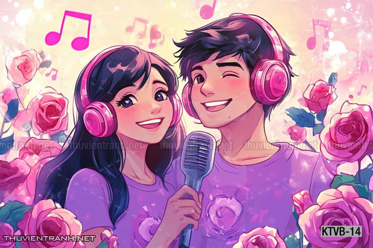  Tranh dán tường quán Karaoke,  tranh dán tường MUSIC BOX - Tranh tường chất lượng cao