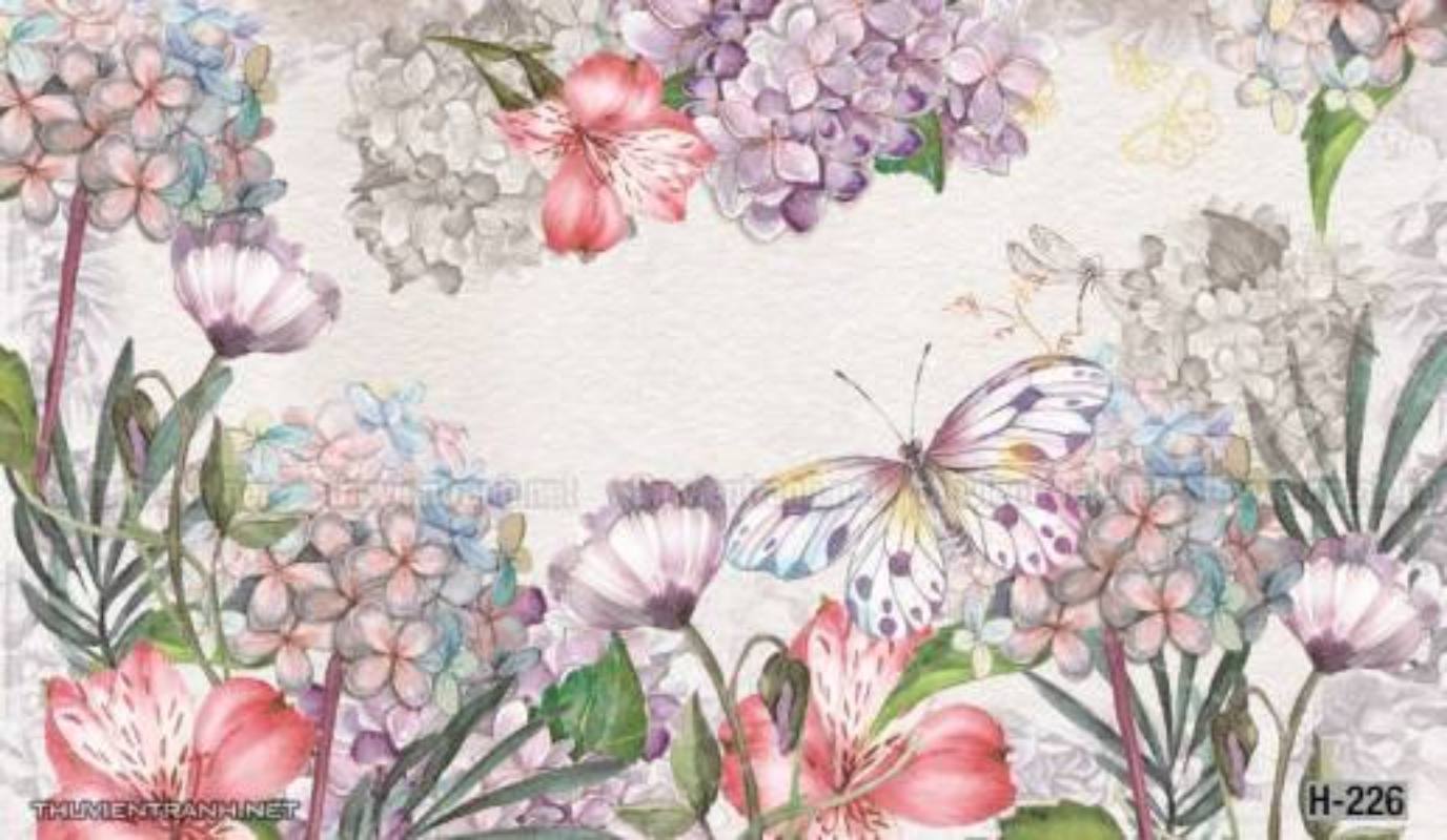 Tranh dán tường hoa - Tranh tường chất lượng cao