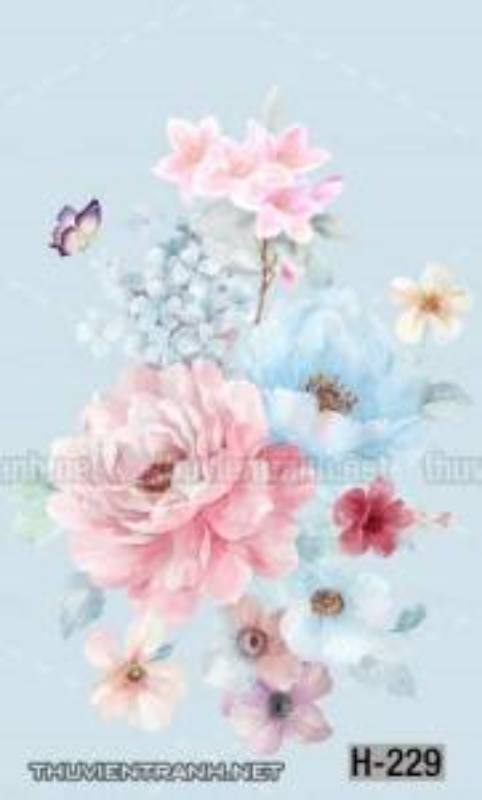 Tranh dán tường hoa - Tranh tường chất lượng cao