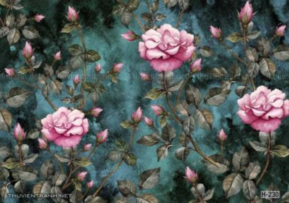 Tranh dán tường hoa - Tranh tường chất lượng cao