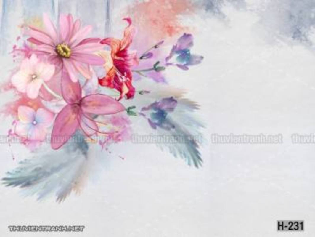 Tranh dán tường hoa - Tranh tường chất lượng cao