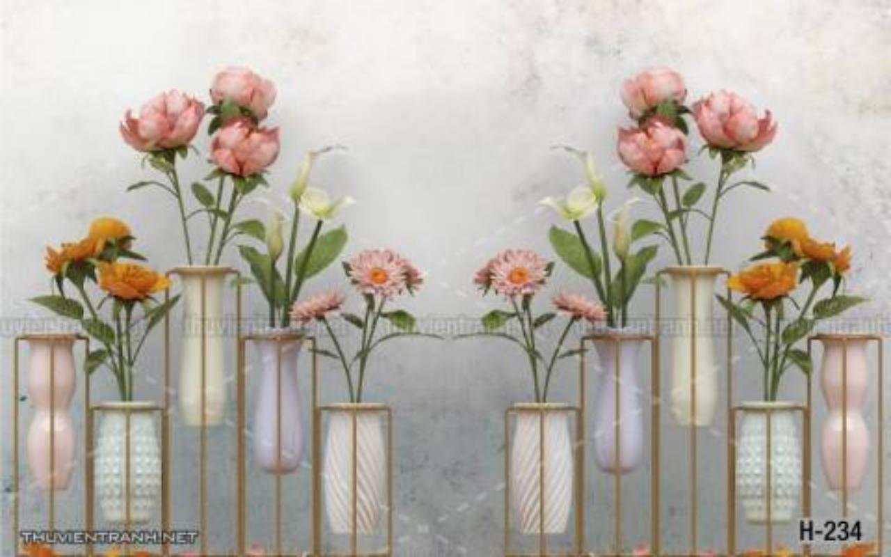 Tranh dán tường hoa - Tranh tường chất lượng cao