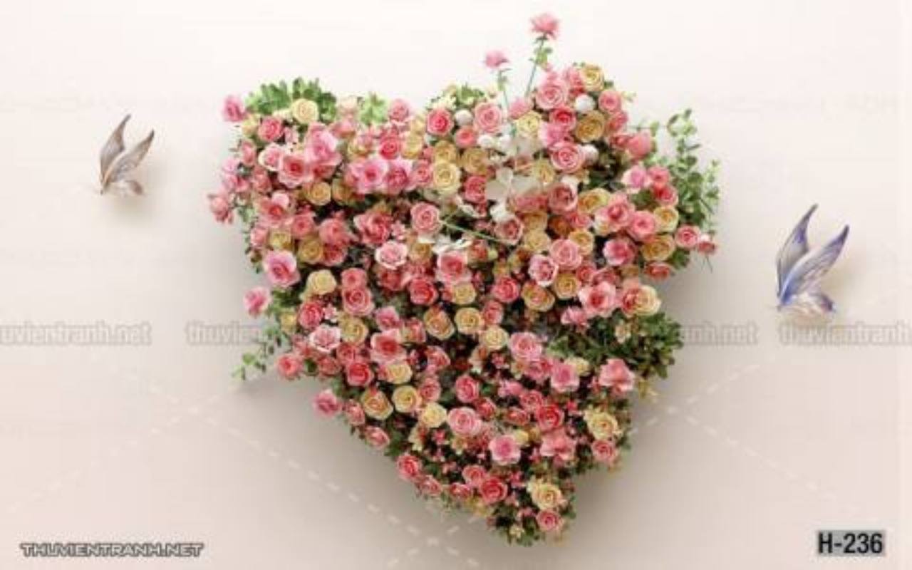 Tranh dán tường hoa - Tranh tường chất lượng cao