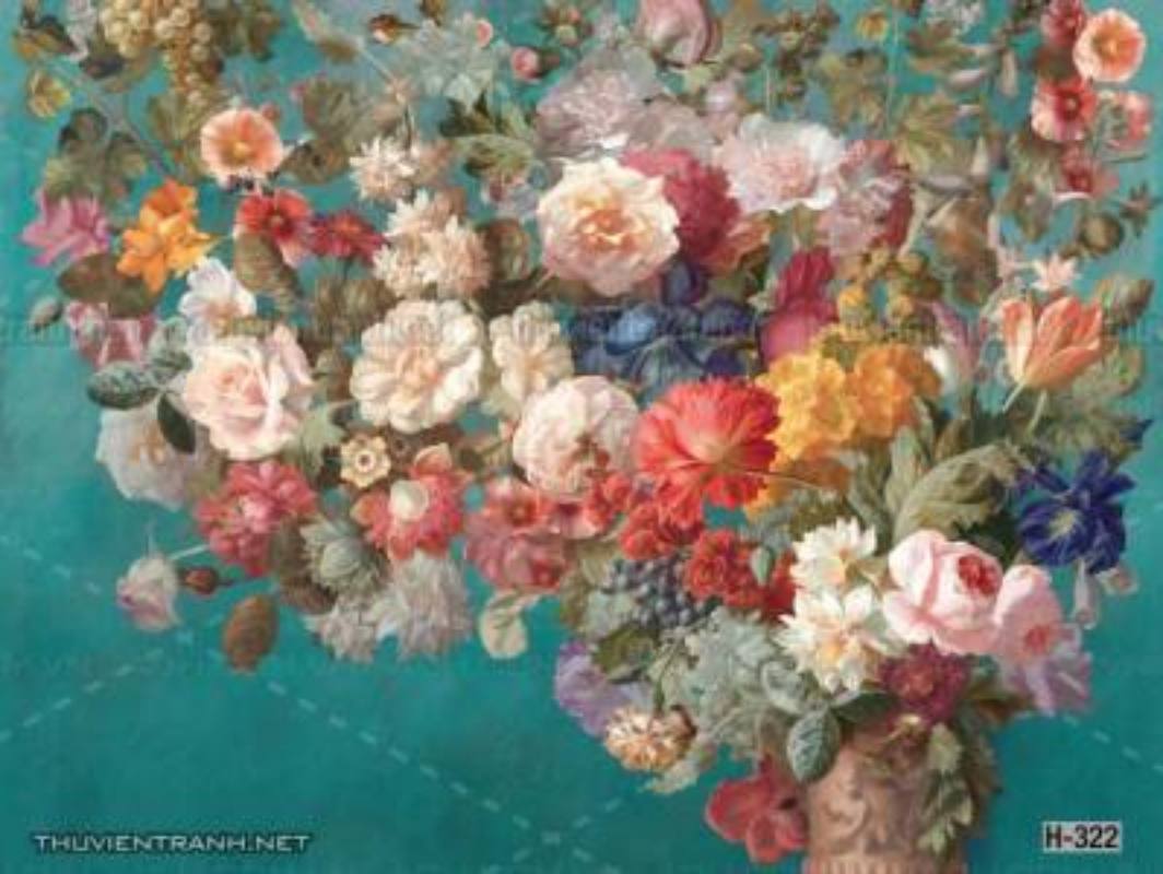 Tranh dán tường hoa - Tranh tường chất lượng cao