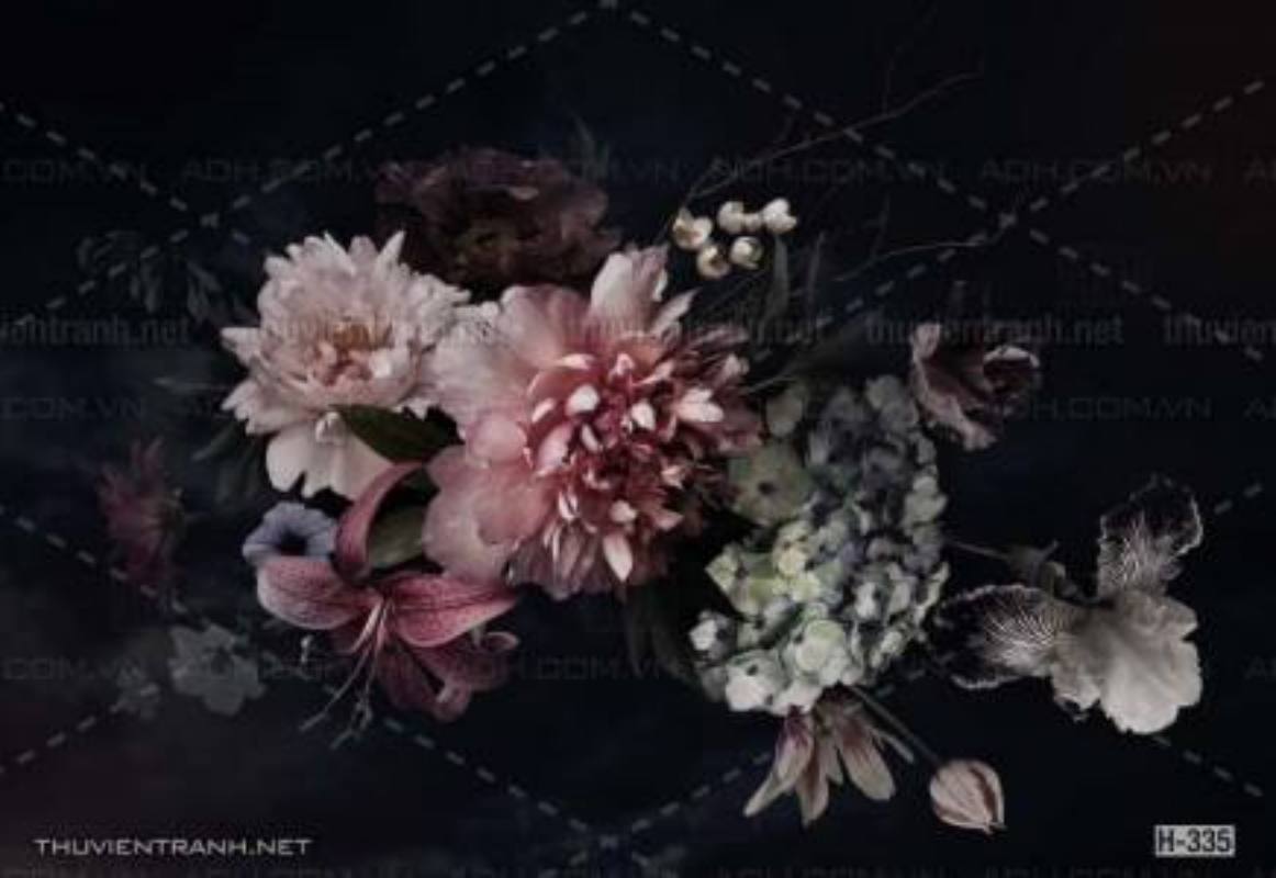 Tranh dán tường hoa - Tranh tường chất lượng cao