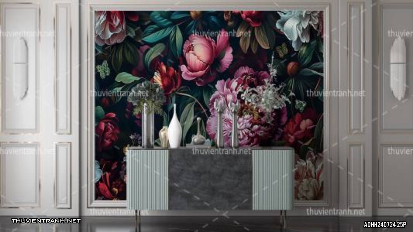 Tranh dán tường hoa. - Tranh tường chất lượng cao