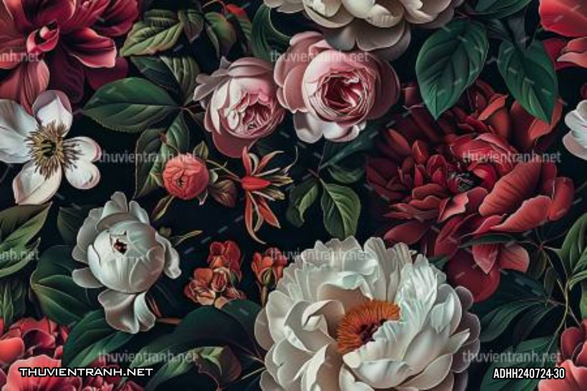 Tranh dán tường hoa. - Tranh tường chất lượng cao