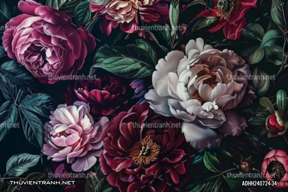 Tranh dán tường hoa. - Tranh tường chất lượng cao