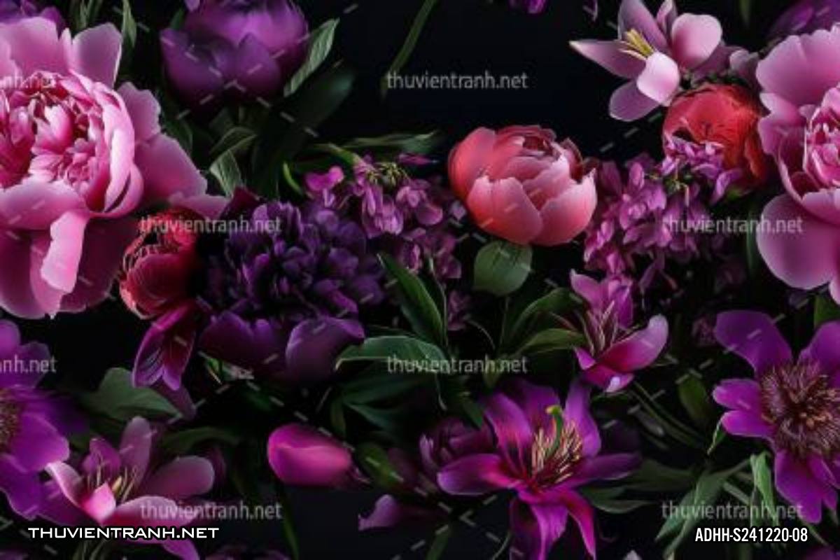 Tranh dán tường hoa. - Tranh tường mới cập nhật