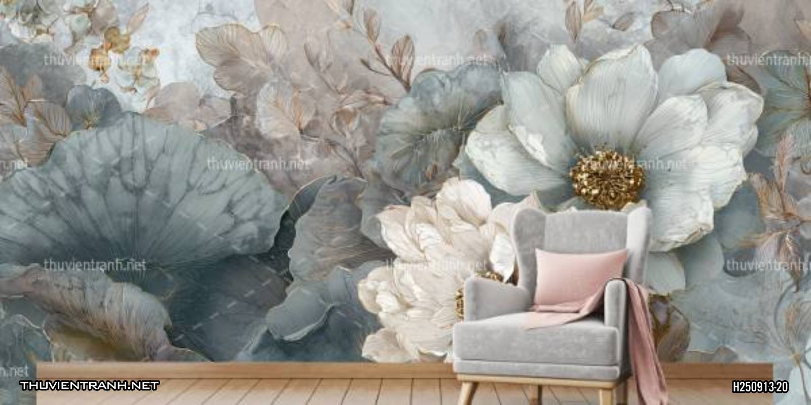 Tranh dán tường hoa - Tranh tường chất lượng cao