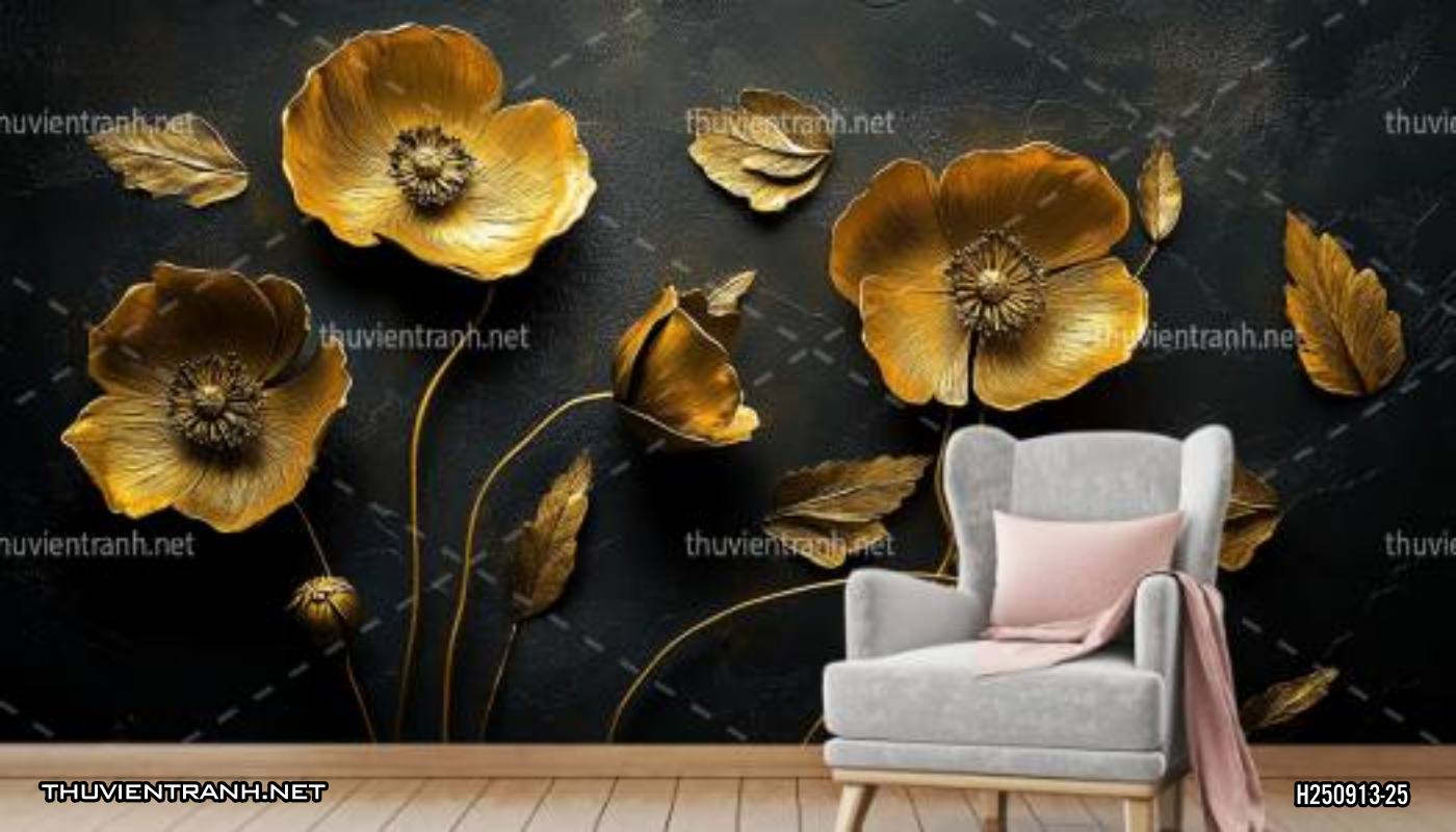 Tranh dán tường hoa - Tranh tường chất lượng cao