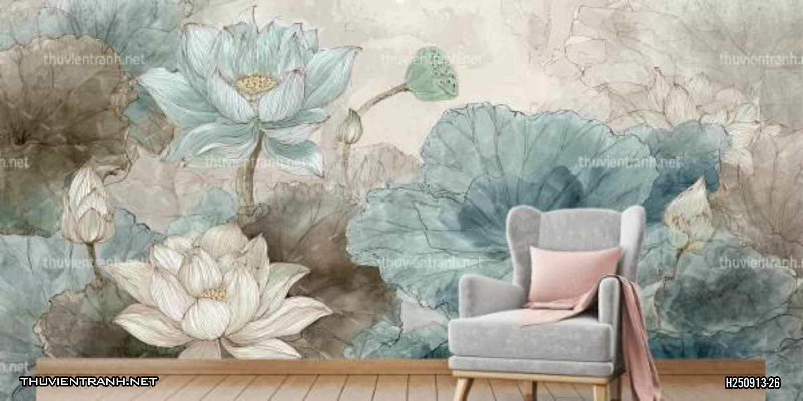 Tranh dán tường hoa - Tranh tường chất lượng cao