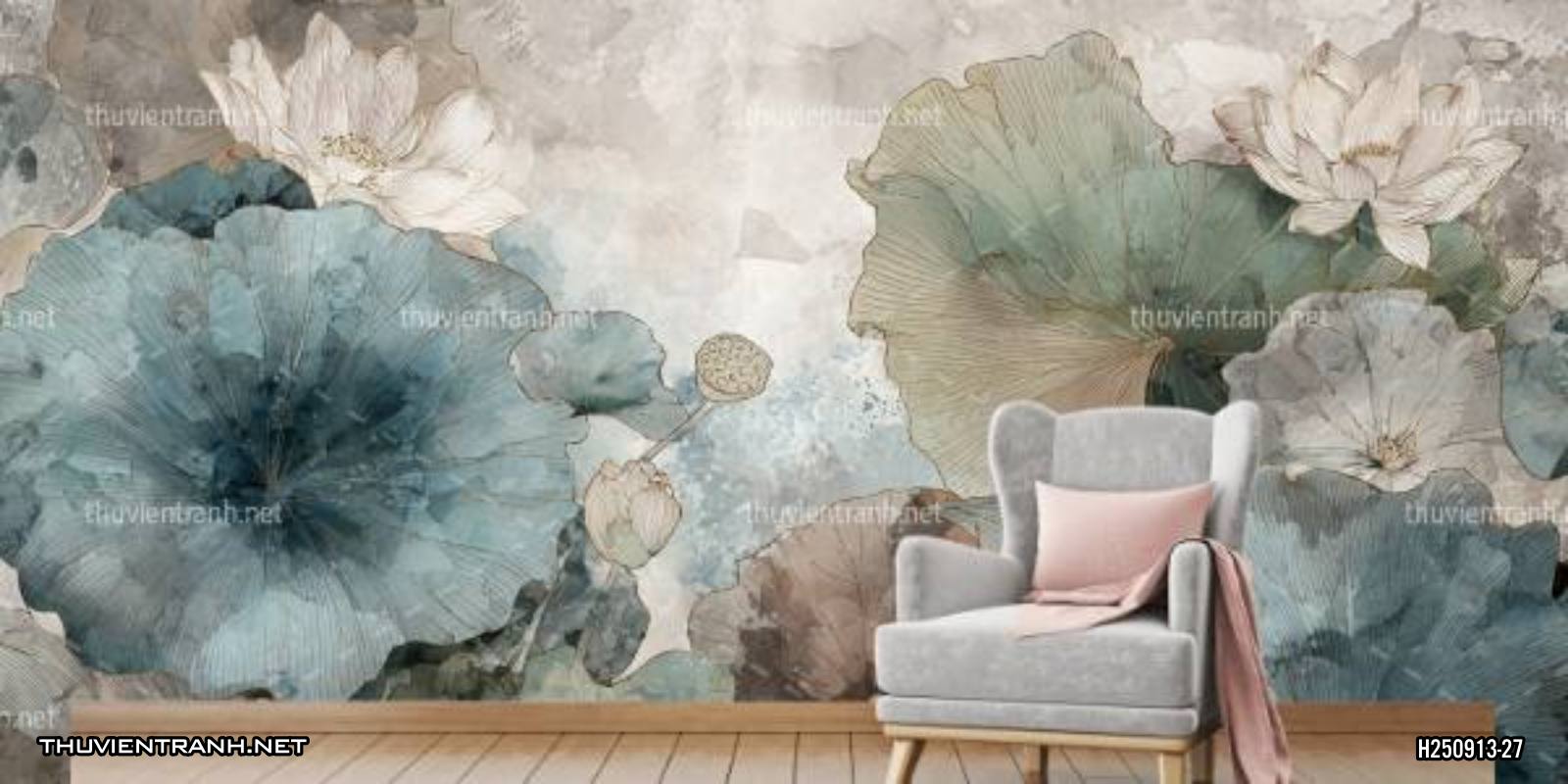 Tranh dán tường hoa - Tranh tường chất lượng cao