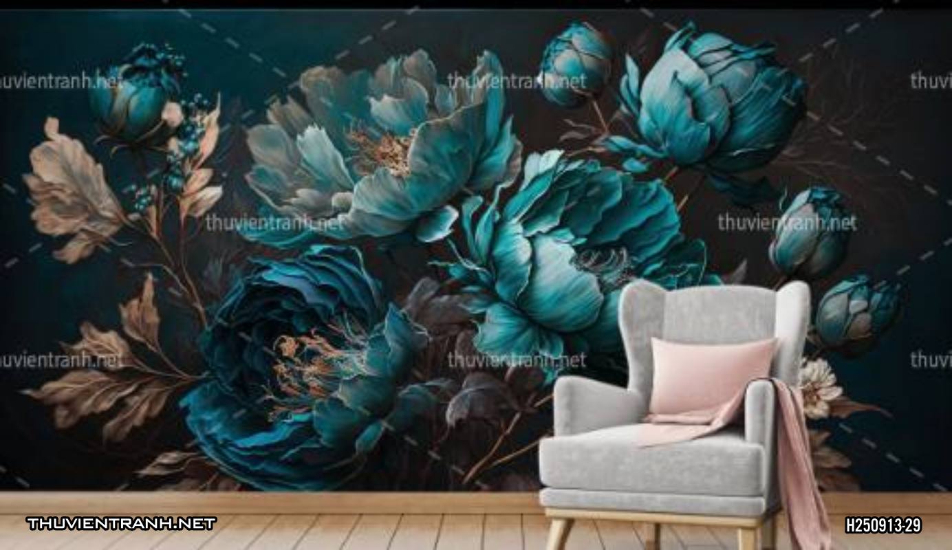 Tranh dán tường hoa - Tranh tường chất lượng cao