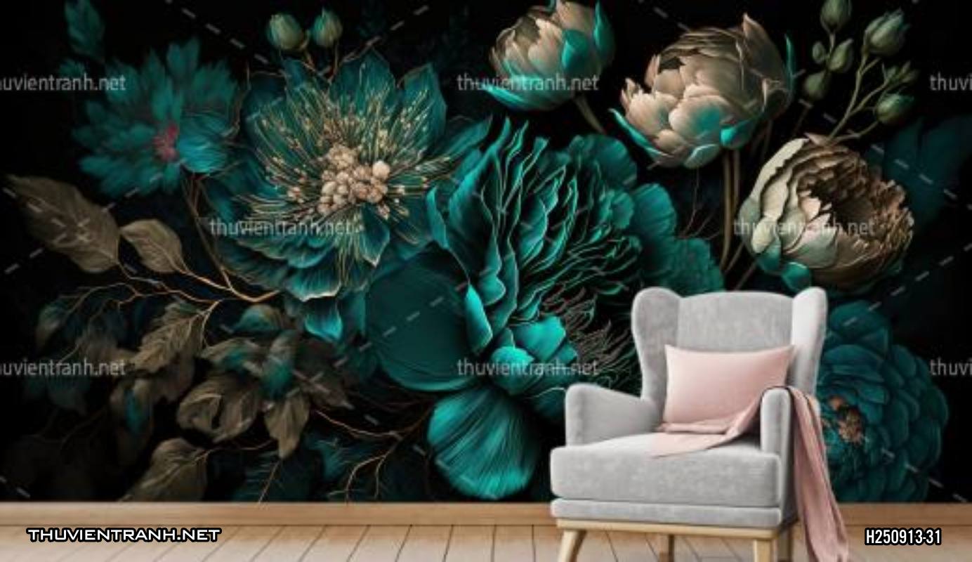 Tranh dán tường hoa - Tranh tường chất lượng cao