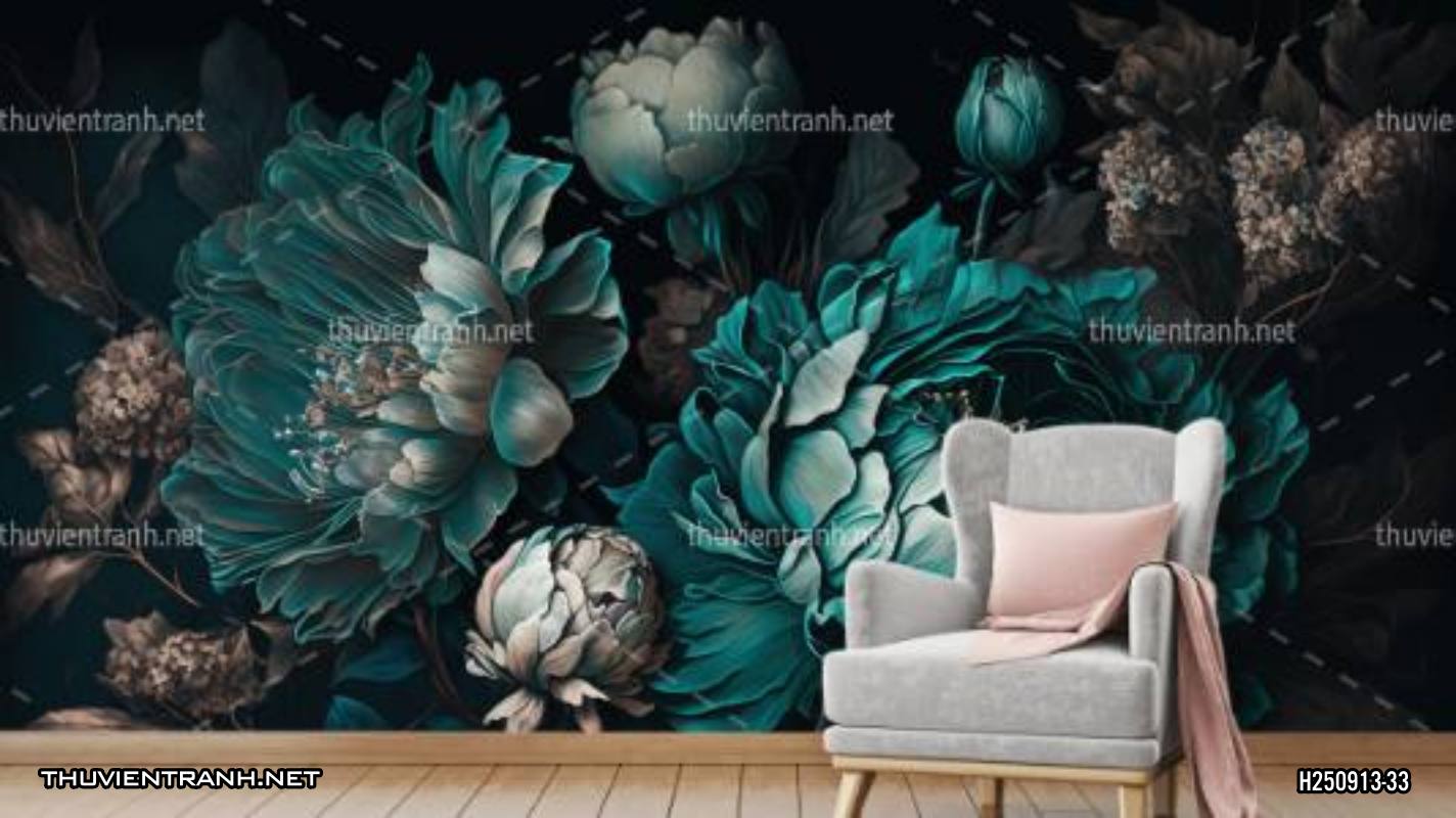 Tranh dán tường hoa - Tranh tường chất lượng cao