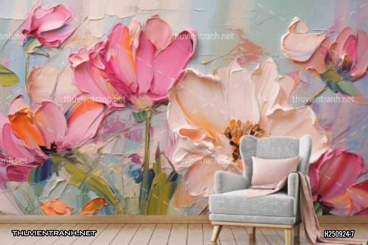 Tranh dán tường hoa - Tranh tường chất lượng cao