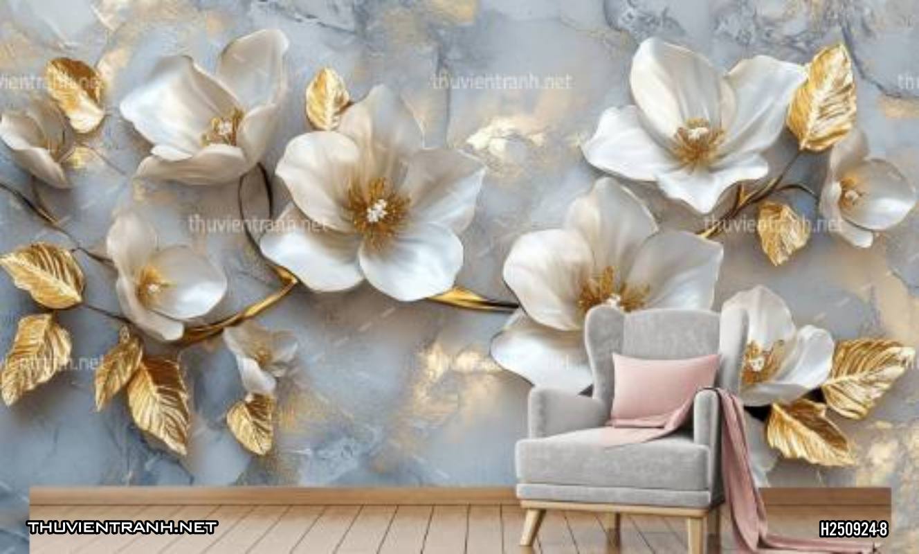 Tranh dán tường hoa - Tranh tường chất lượng cao
