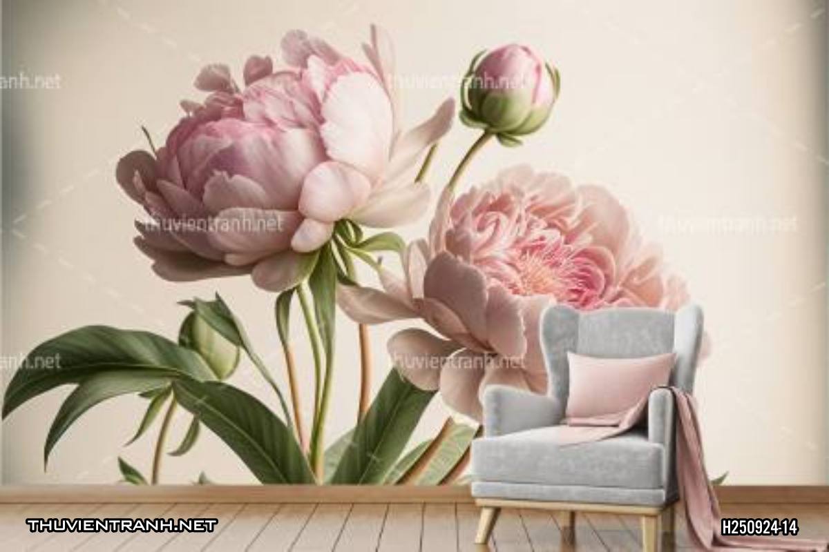 Tranh dán tường hoa - Tranh tường chất lượng cao
