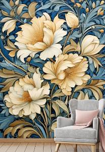 Tranh dán tường hoa cổ điển, hoa hồng, hoa tân cổ điển - Tranh tường chất lượng cao