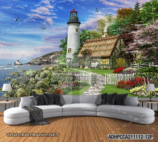 Tranh phong cảnh đường phố Châu Âu - Tranh tường chất lượng cao