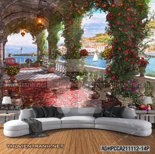 Tranh phong cảnh đường phố Châu Âu - Tranh tường chất lượng cao