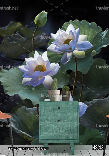 Tranh dán tường Hoa Sen - Tranh tường chất lượng cao