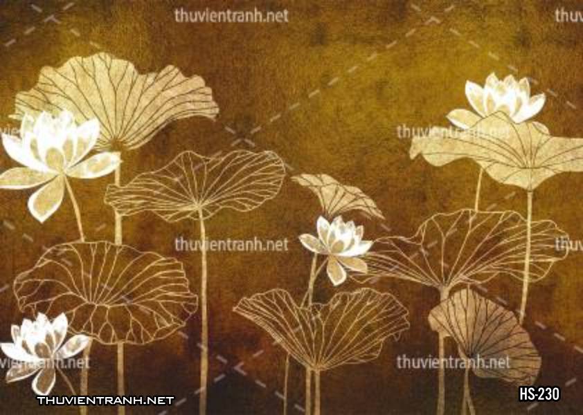Tranh dán tường Hoa Sen - Tranh tường chất lượng cao