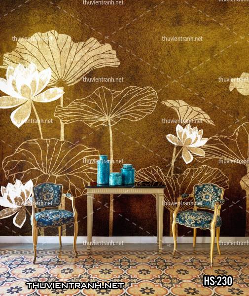 Tranh dán tường Hoa Sen - Tranh tường chất lượng cao