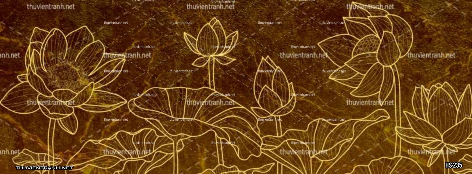 Tranh dán tường Hoa Sen - Tranh tường chất lượng cao