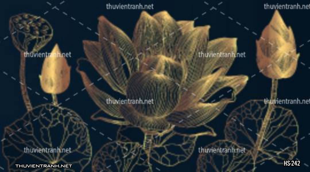 Tranh dán tường Hoa Sen - Tranh tường chất lượng cao