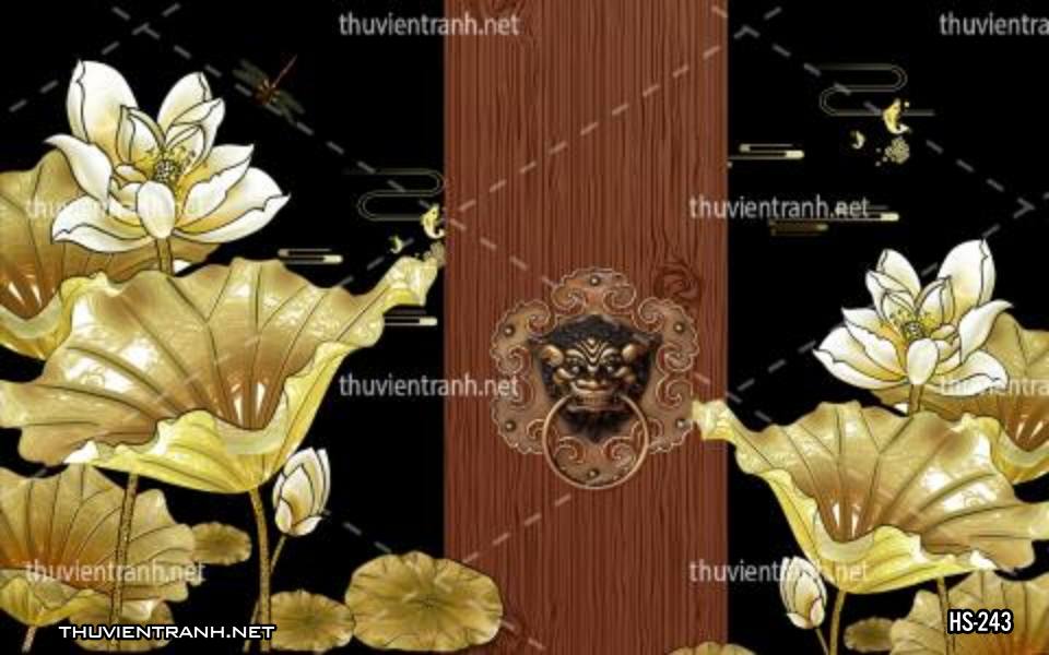 Tranh dán tường Hoa Sen - Tranh tường chất lượng cao