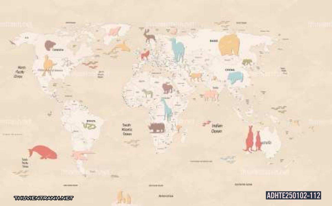 Nền tường trẻ em, tranh dán tường phòng cho bé - Tranh tường chất lượng cao