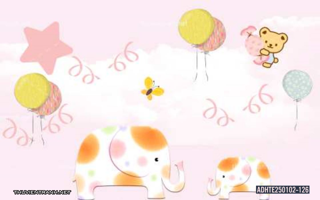 Nền tường trẻ em, tranh dán tường phòng cho bé - Tranh tường chất lượng cao