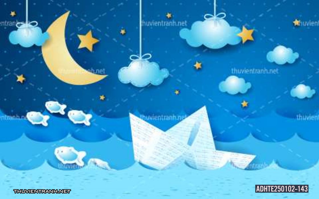 Nền tường trẻ em, tranh dán tường phòng cho bé - Tranh tường chất lượng cao